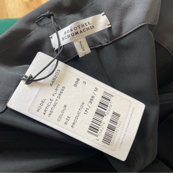 Dorothee Schumacher Flirty Instinct One Shoulder Dress Gray Viscose Gown NWT 3/L - Picture 10 of 12